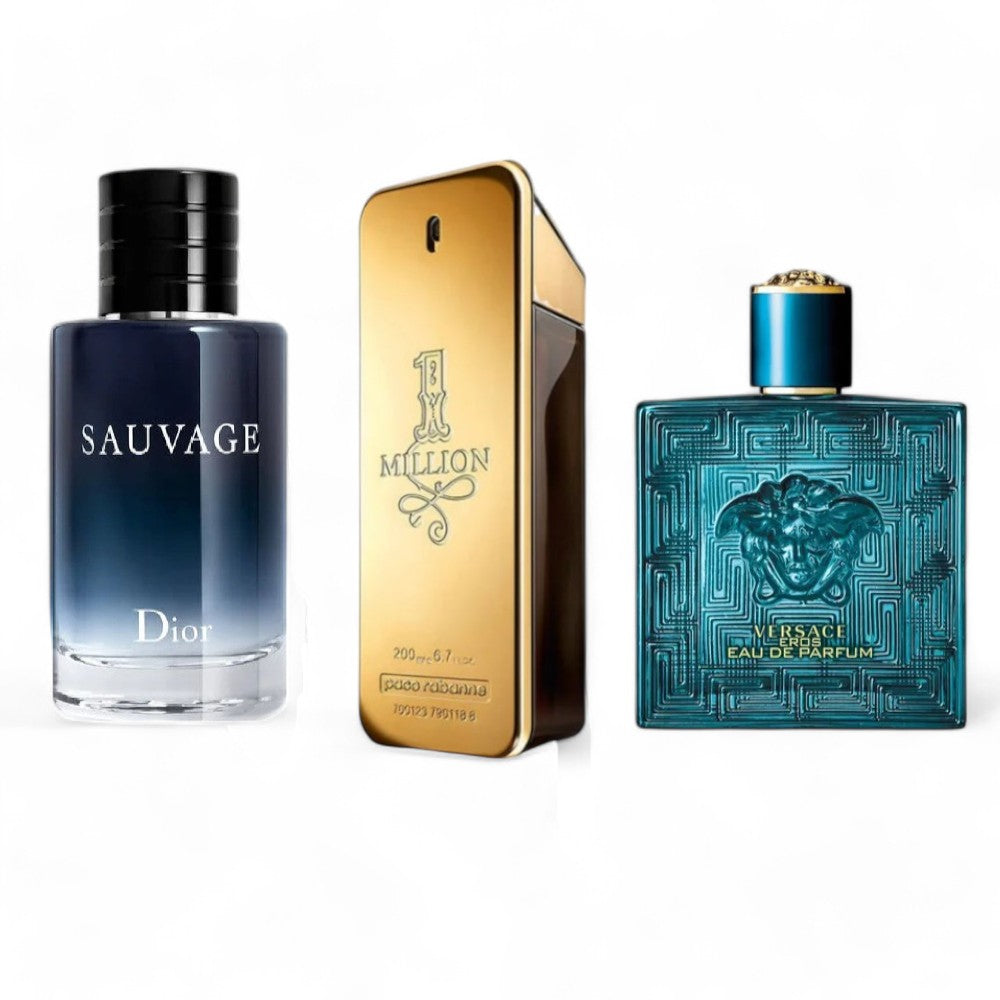 Combo de 3 perfumes - One Milion, Eros, Sauvage