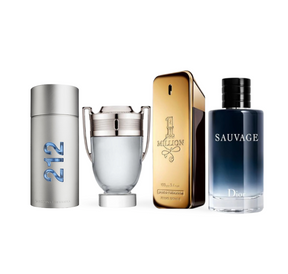 Combo de 4 perfumes - 212, One Million, Invictus, Sauvage